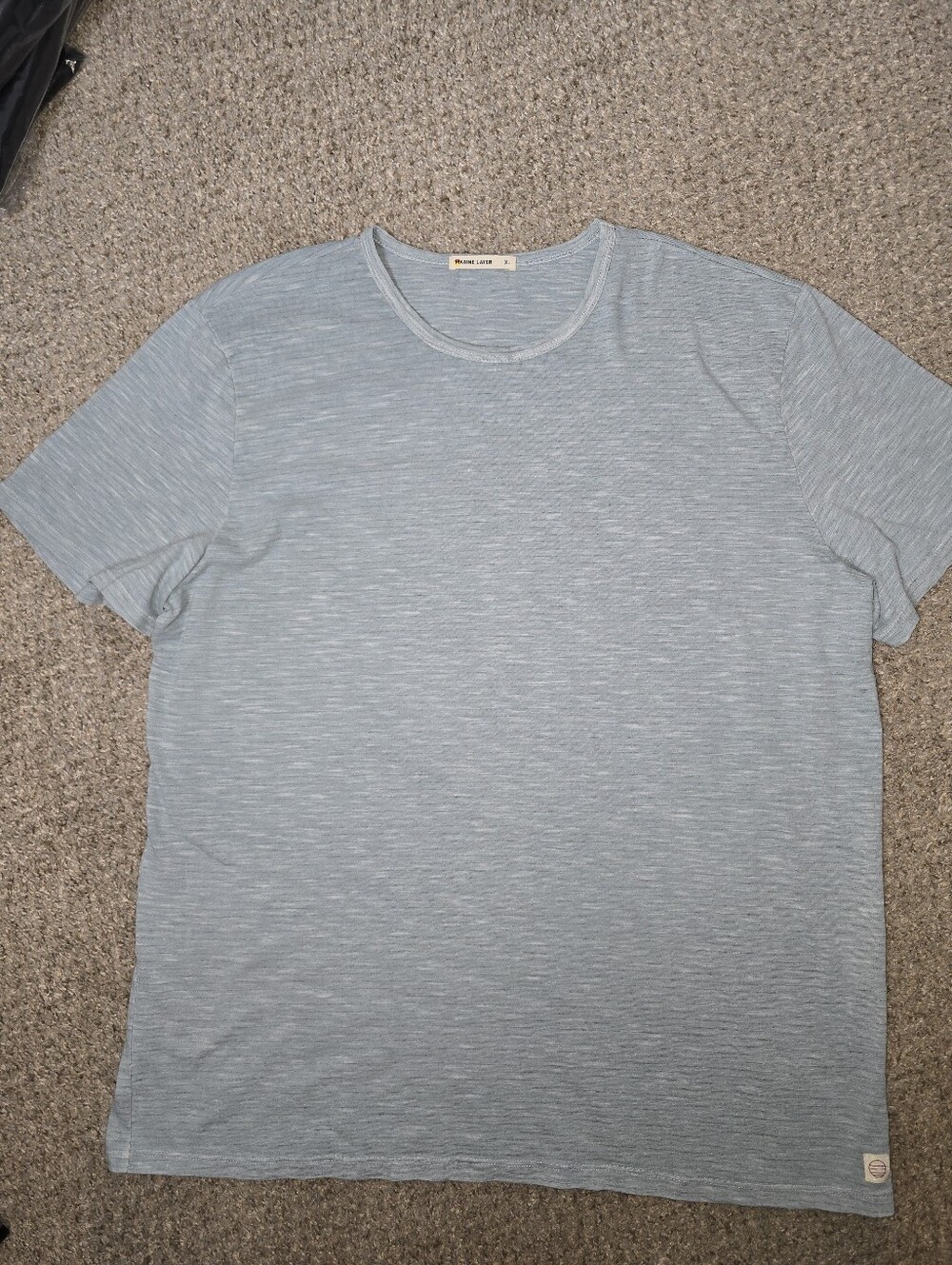 Marine Layer Men's Light Blue Heathered Short Sleeve Tee Size XL